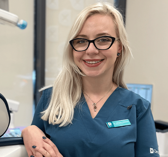 Dr Mihaela Raileanu at the dental surgery