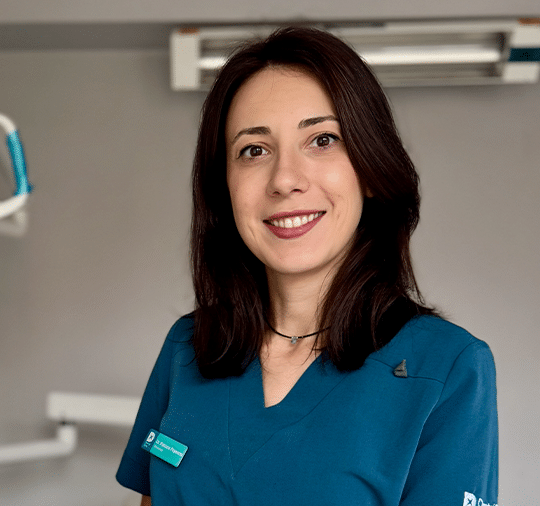 Doctor Patricia Popescu at the dental surgery