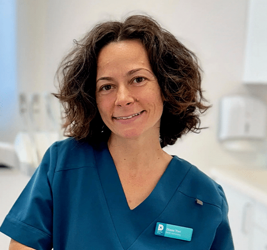 Doctor Daniela Tret in the dental surgery