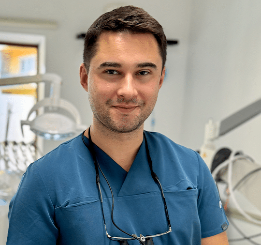 Dr Dragoș Vulcu at the dental surgery