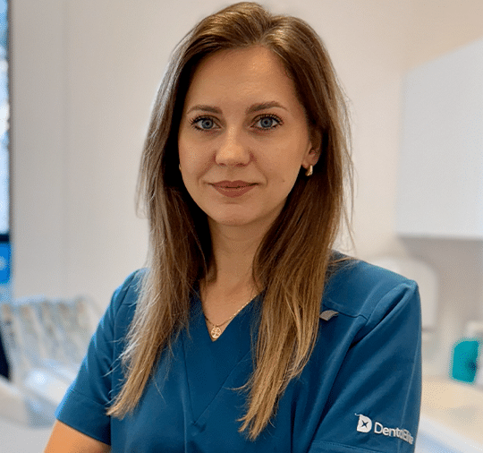 Dr Eliza Ștefanie at the dental surgery