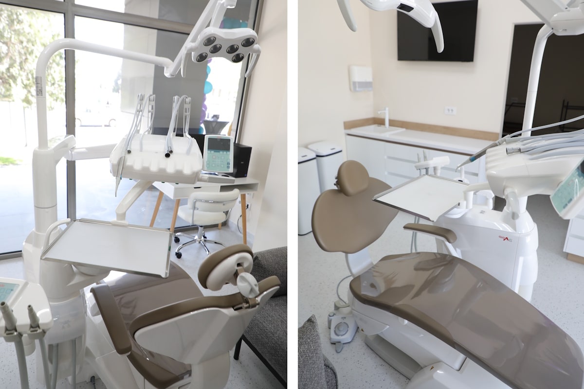 Photo collage of dental chairs from Dental Elite Clinic Buzau