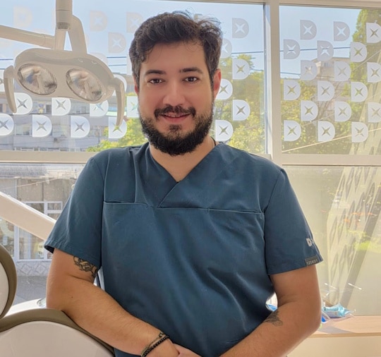 Dr Lucian Costachescu at the dental surgery